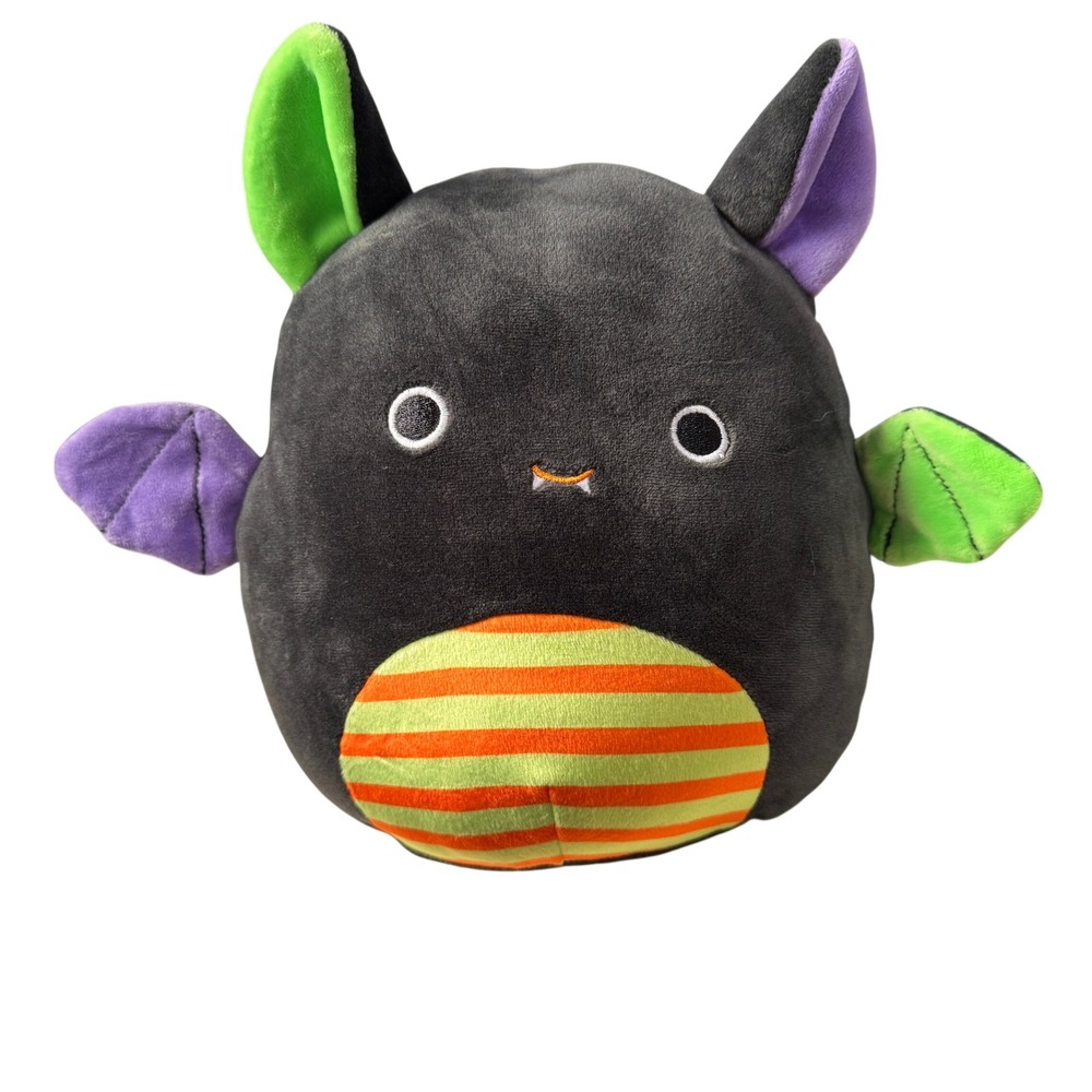 Squishmallows Fariq the Bat 8 Inch Halloween Plush Grey Green Purple #1538 NWT